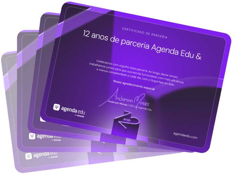 Certificado de parceria Agenda Edu